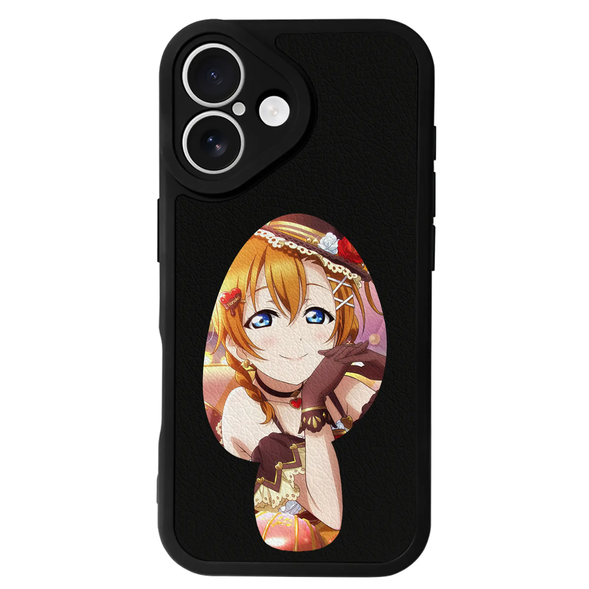 Love Live! グッズ,高坂穂乃果 - IPhone 16シリーズ対応 ・ シリコンスマホケース ・ レザー調 ・ 高精度フィット ・ 耐衝撃 ・ ワイヤレス充電対応 ・ 精密カット